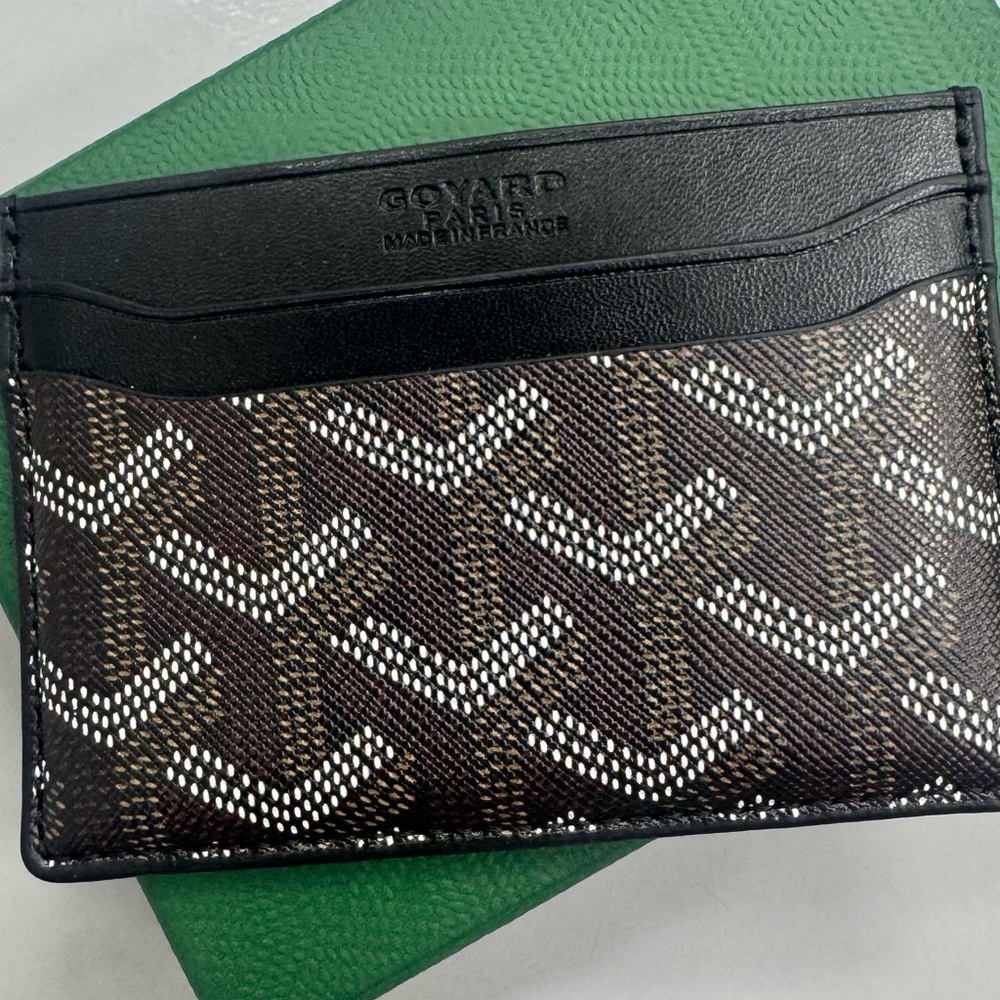 Goyard Black and Brown Key Card Holder with Iconic Pattern - Picture 5 of 5